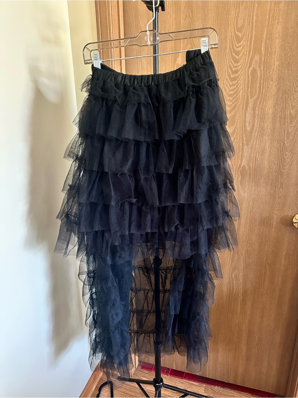 Plus Size high low ruffle tulle skirt
